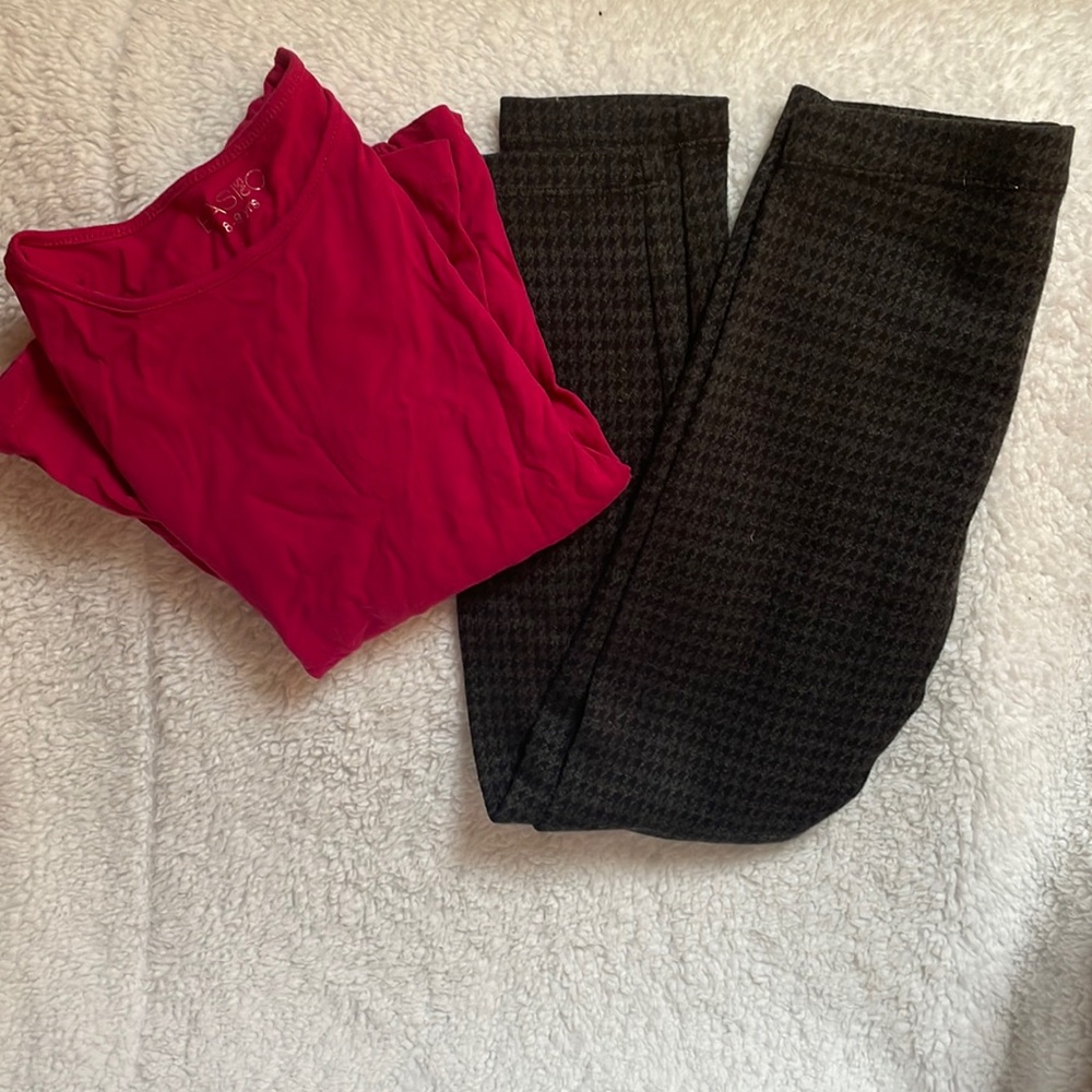 EUC Girls OVS Basic Tee + Pants size 8/9